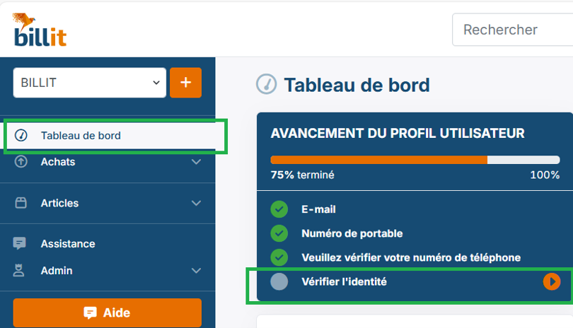1 Tableau De Bord Et Vérifier
