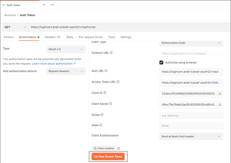 ANAF Get New Access Token ANAF Get New Access Token